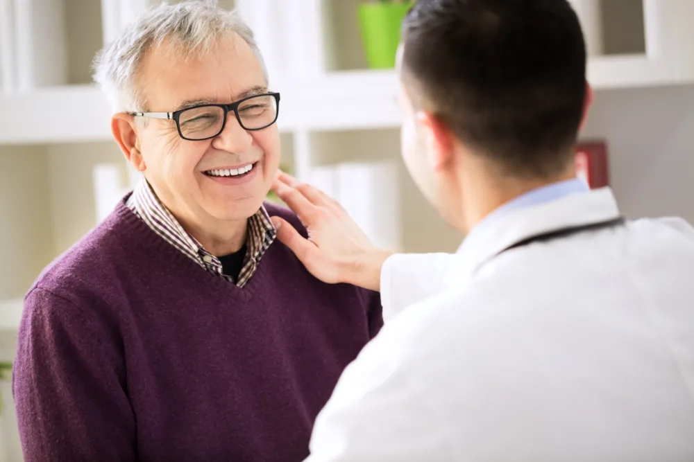 man talking with his doctor during an appointment